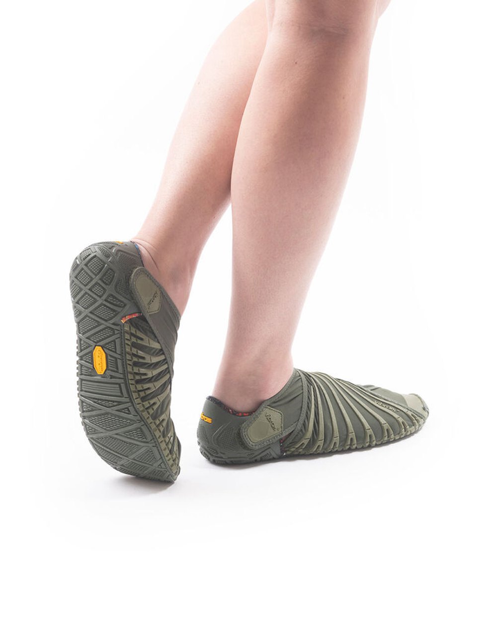 Zapatos Mujer Verde Oliva - Furoshiki Bajos - EISZDK-740
